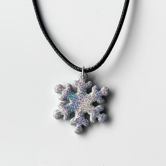 Necklace • Snowflake • Holo-Glitter